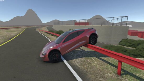 لعبة محاكاة قيادة سيارات تسلا Tesla Motors Simulator