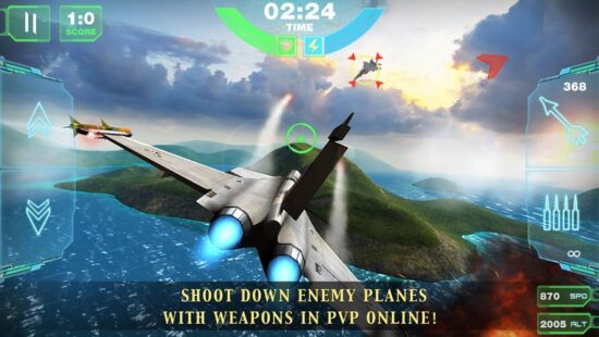 تحميل لعبة حرب الطائرات الحربية للاندرويد Air Combat Online‏